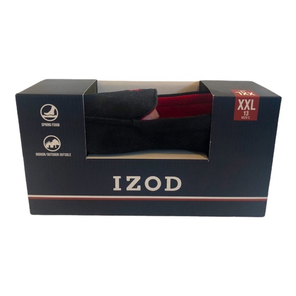 IZOD Men’s Moccasin Slippers size XXL (13) NWT - Picture 2 of 12